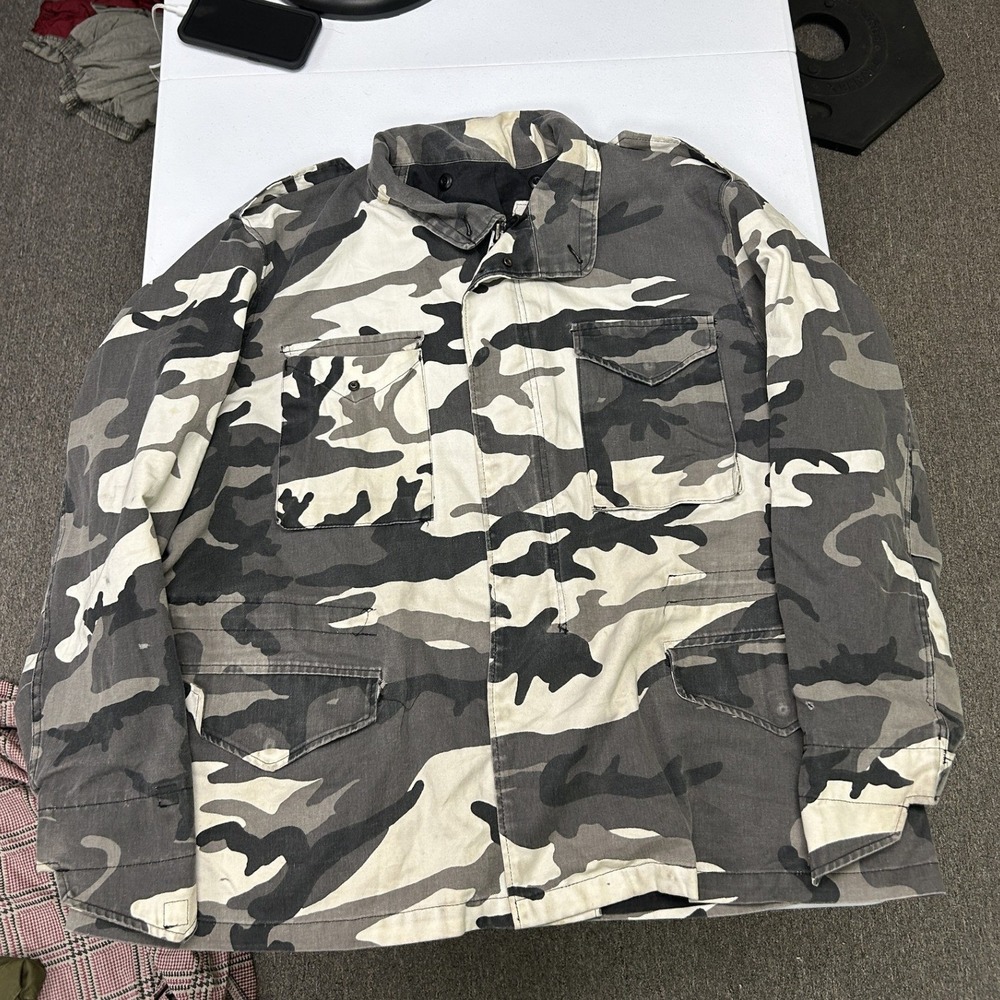 Alpha Industries Field Coat Mens XX-Large Gray Urban Camo M-65 USA Made RN 35569